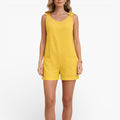 Women’s Linen Blend Playsuit Comfortable Sleeveless Summer Wear