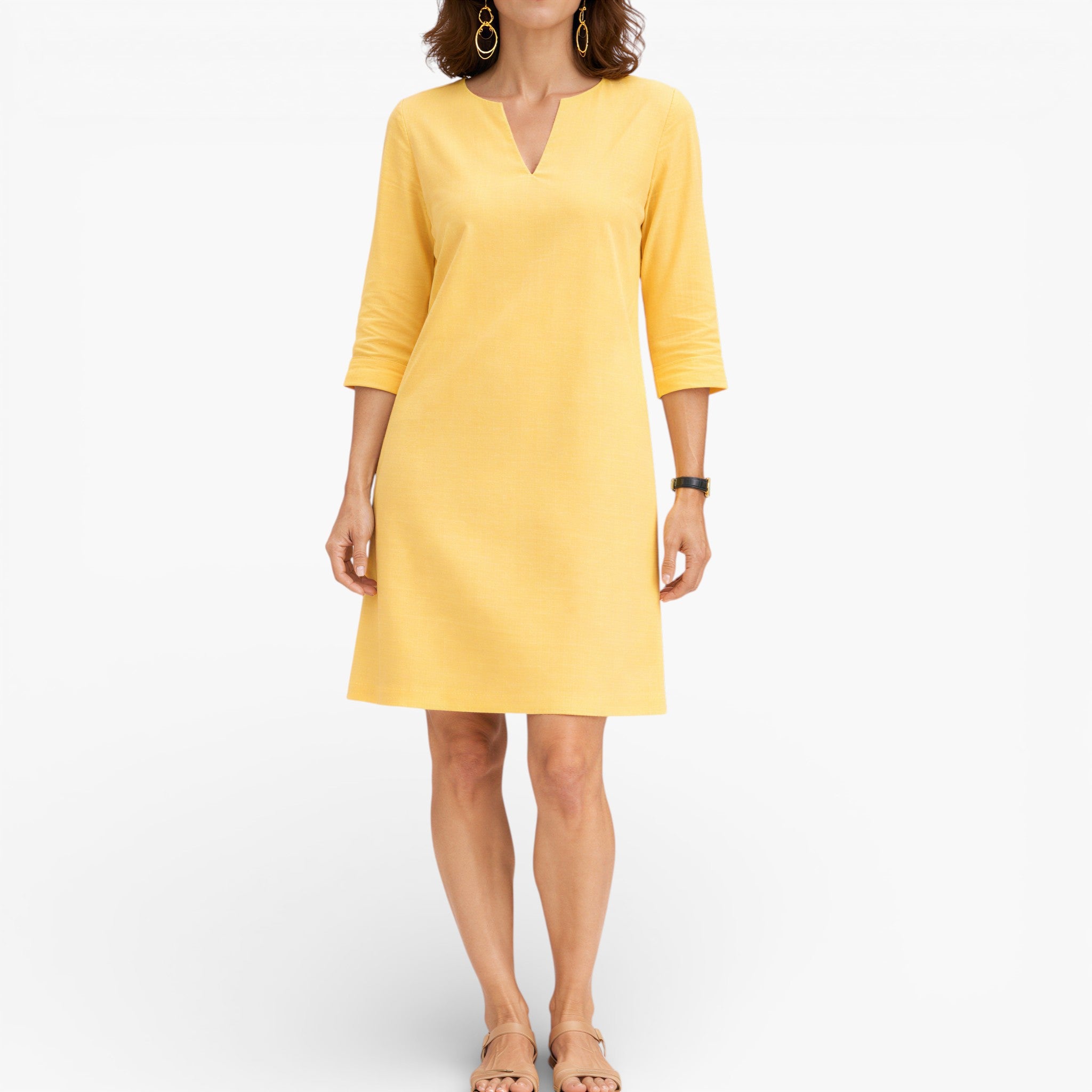 Women's V-Neck Knit Mini Dress — Soft Everyday Style