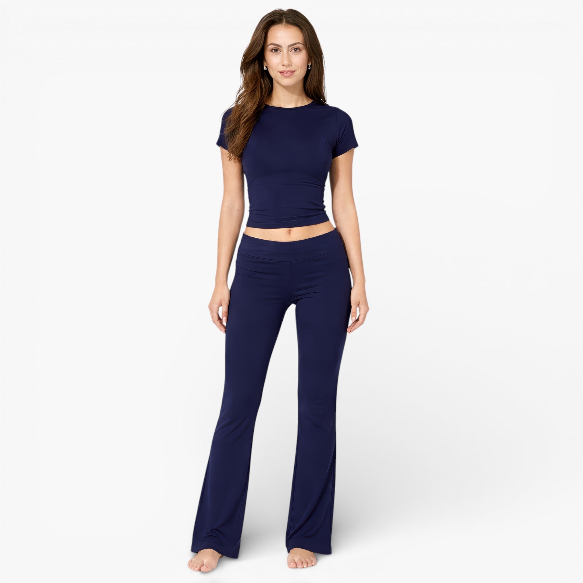 Women’s Soft Two Piece Set for Lounging Yoga and Casual Wear