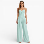 Women’s Wide Leg Jumpsuit Strappy Timeless Elegant Silhouette